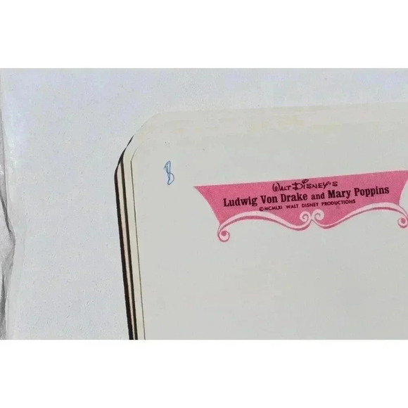 RARE Set 8 Original 1961 Walt Disney Ludwig Von Drake & Mary Poppins PLACEMATS - Picture 5 of 5